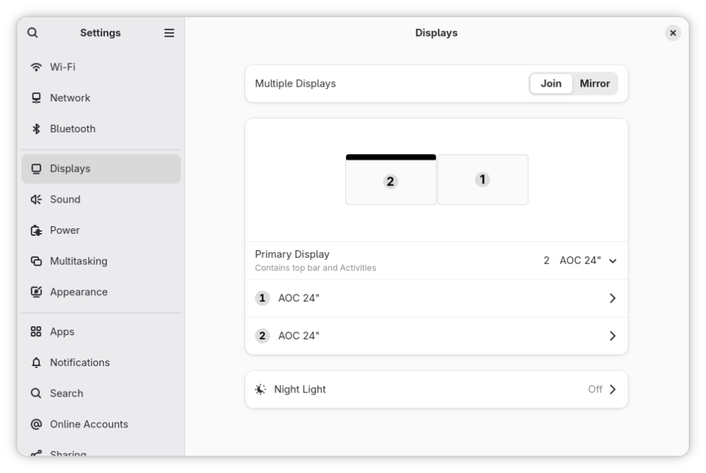 Display Order